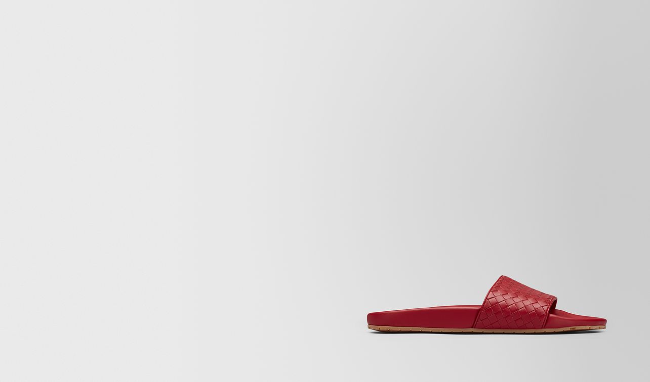 china red intrecciato calf lake sandal landing