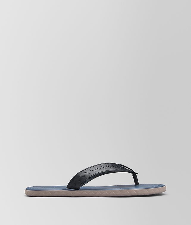 BOTTEGA VENETA DARK NAVY CALF PLAGE THONG Sandals Man fp