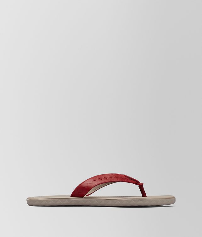 BOTTEGA VENETA CHINA RED CALF PLAGE THONG Sandals Man fp