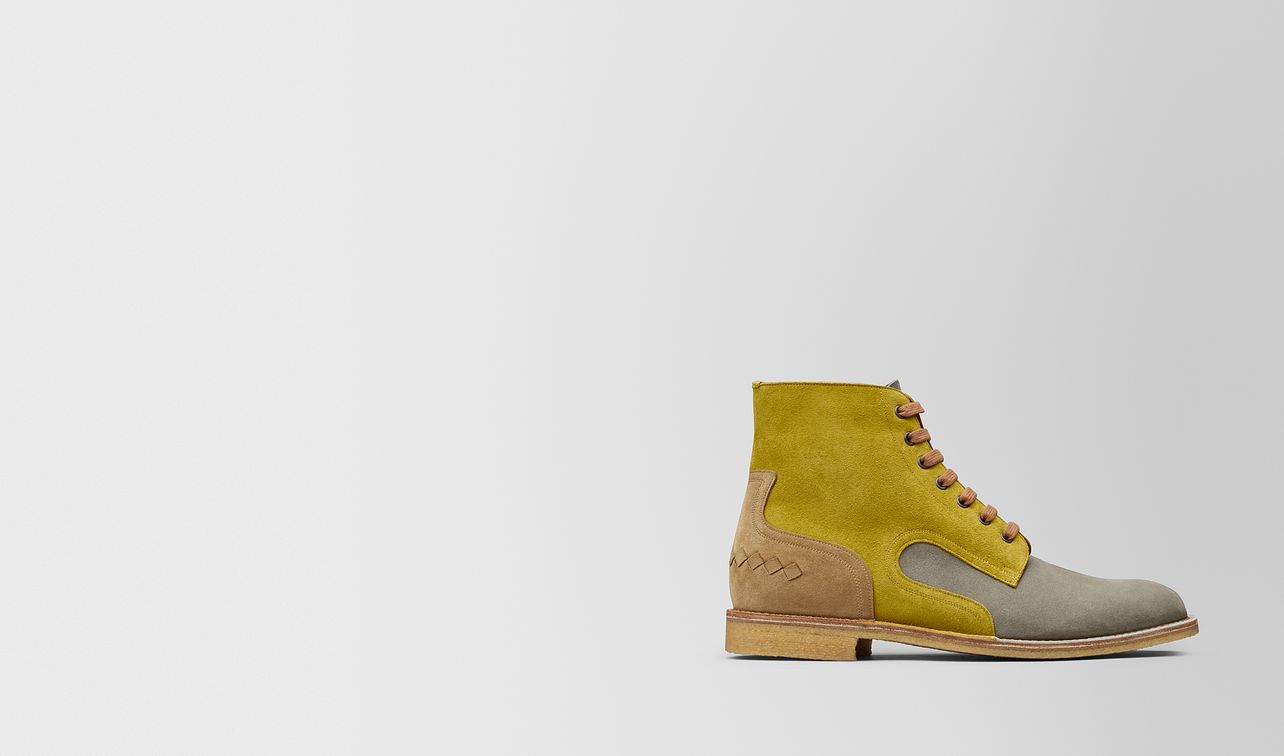 multicolor suede voortrekking boot landing