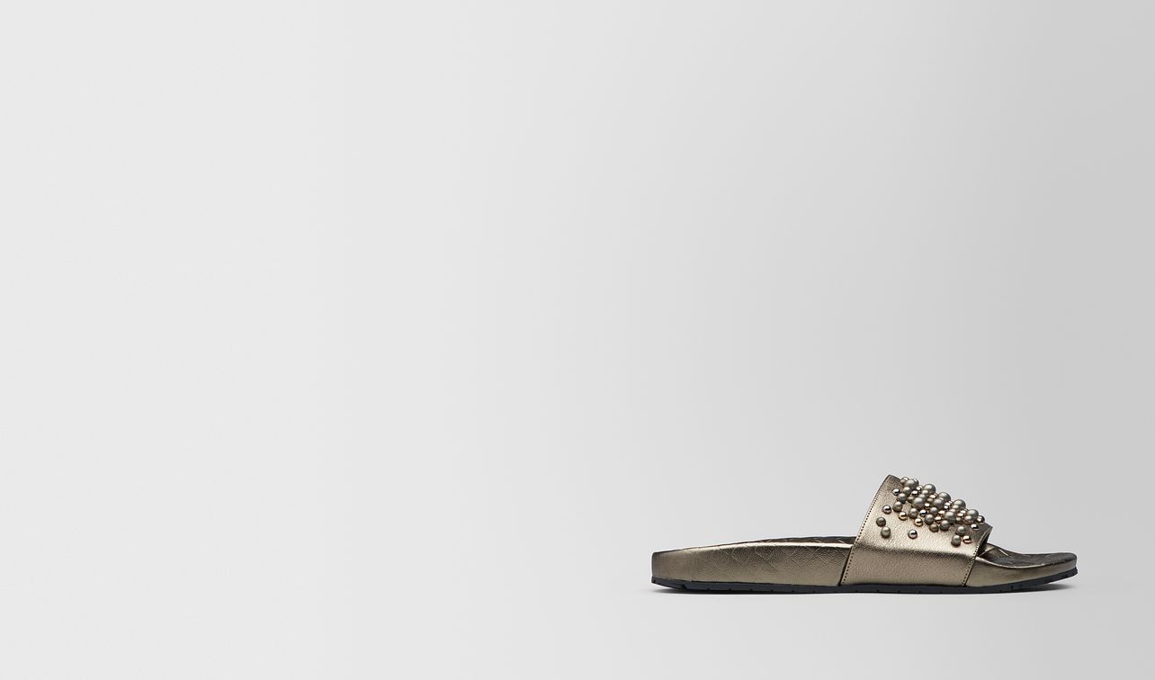 sandales lake en cuir nappa nero argento antique landing