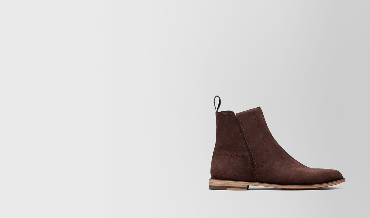 voortrekking jag stiefelette aus veloursleder in dark barolo landing