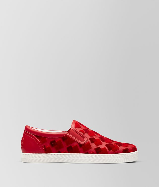 BOTTEGA VENETA CHINA RED NAPPA/VELVET DODGER SNEAKER Trainers Woman fp