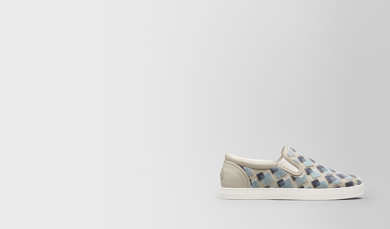 cement nappa/velvet dodger sneaker landing