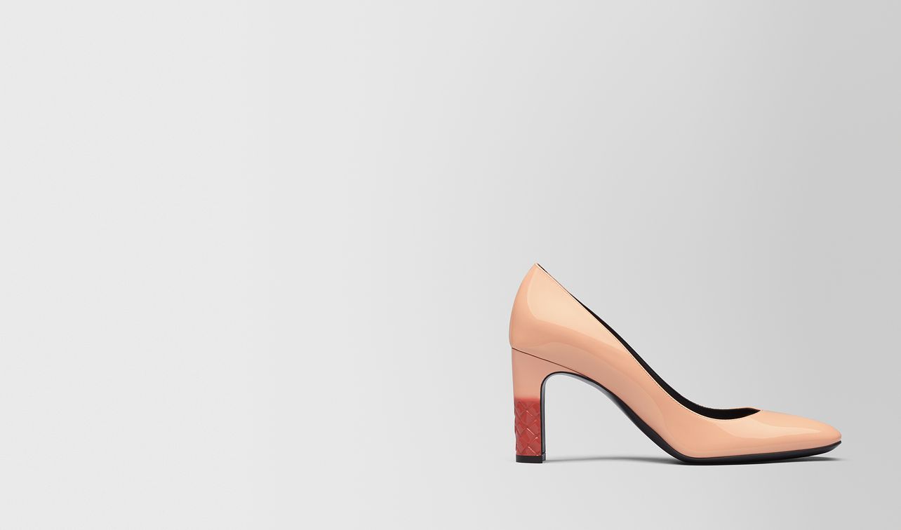 peach rose patent calf isabella pump landing
