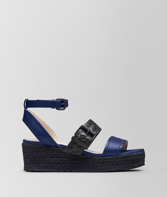 BOTTEGA VENETA ATLANTIC/NERO NAPPA ESPADRILLE WEDGE Espadrilles Woman fp