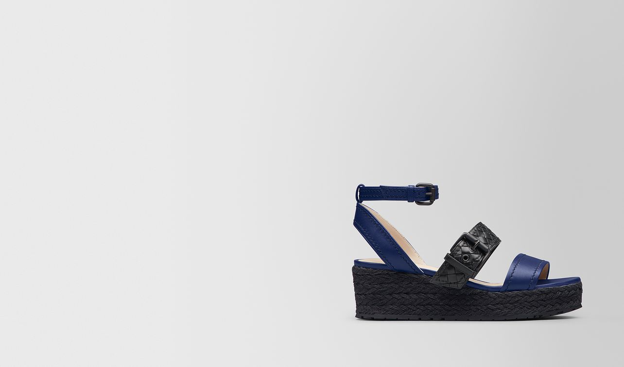 atlantic/nero nappa espadrille wedge landing