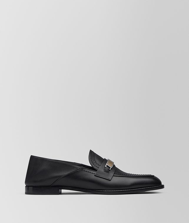 BOTTEGA VENETA NERO CALF GARçONNE MOCASSIN Flat Woman fp