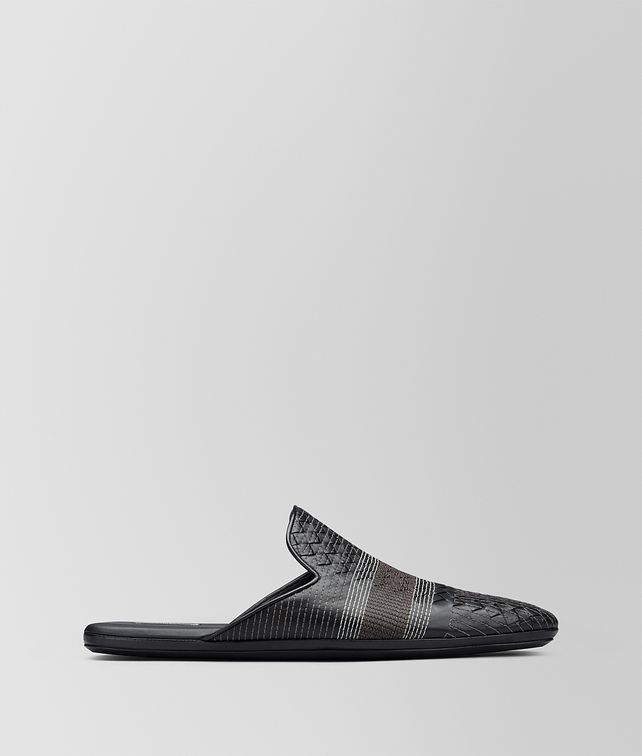 BOTTEGA VENETA NERO INTRECCIATO NAPPA STITCHING FIANDRA SLIPPER Slippers and Loafers Man fp