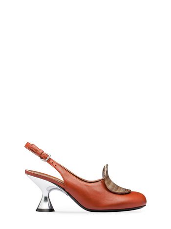 Marni Nappa leather sling-back sandal with resin detail Woman