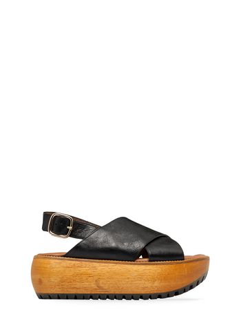 Marni Nappa leather cross-over wedge Woman
