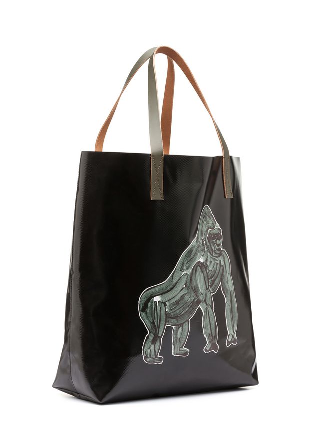 Tote Bag In Pvc With Gorilla Print By Frank Navin From The Marni Marni Tote Bag In Pvc With Gorilla Print By Frank Navin Man 2
