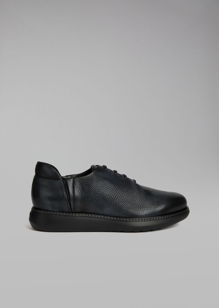 Zapatos con cordones de piel de alce délavé Zapatos con cordones de piel de alce délavé