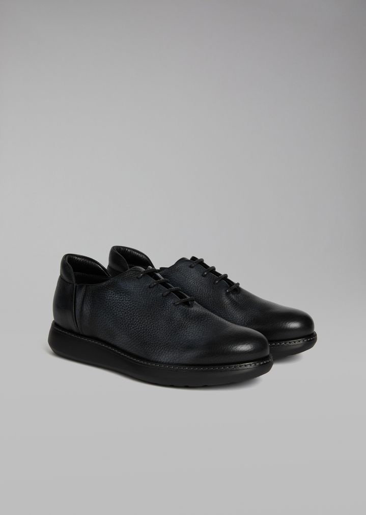 Zapatos con cordones de piel de alce délavé Zapatos con cordones de piel de alce délavé