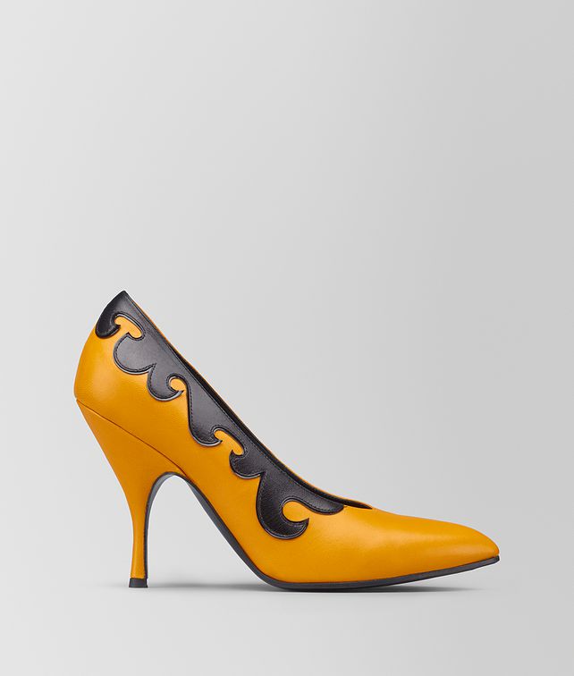 BOTTEGA VENETA MARIGOLD/NERO KID MOODEC CURL PUMP Pump Woman fp