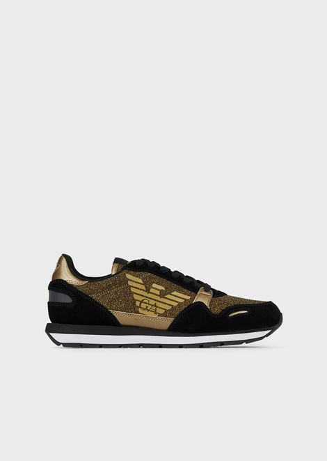 armani black and gold trainers