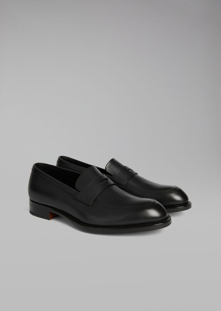 Mocasines de piel de becerro gallego con antifaz Mocasines de piel de becerro gallego con antifaz