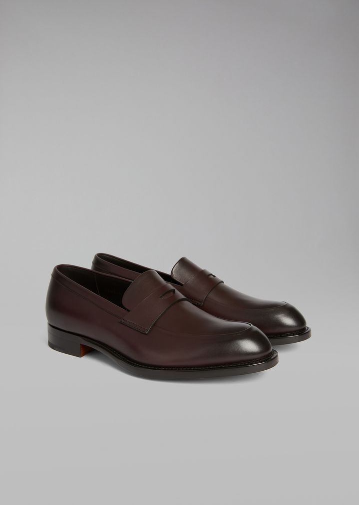 Mocasines de piel de becerro gallego con antifaz Mocasines de piel de becerro gallego con antifaz