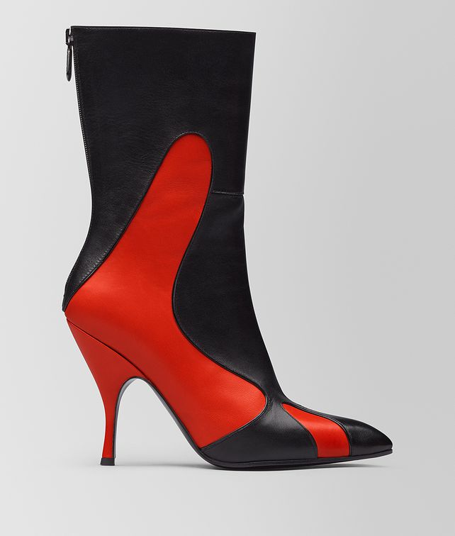 BOTTEGA VENETA POPPY/NERO KID MOODEC FLAME BOOT Boots Woman fp