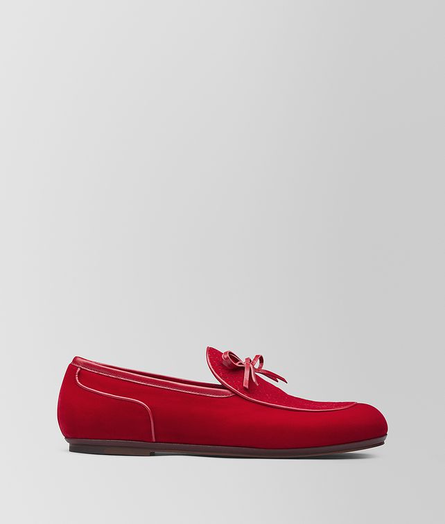 BOTTEGA VENETA RED VELVET BV TRINITY LOAFER Slippers and Loafers Man fp