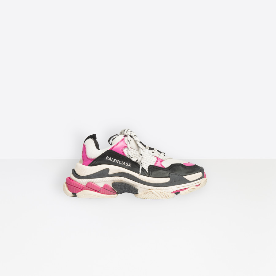 Buy Cheap Balenciaga Triple S Trainers Black Red sneakers