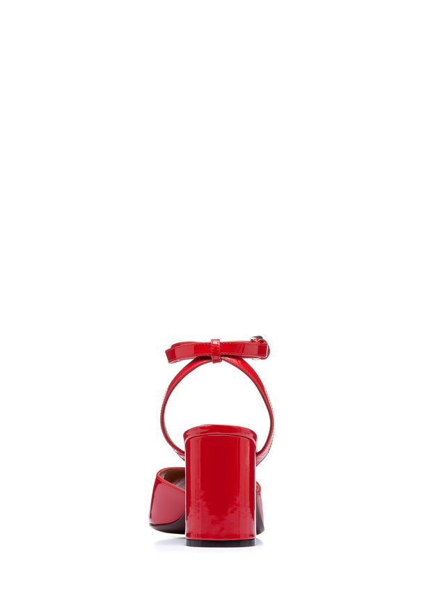 Sandals Marni Sandal in red patent leather Woman