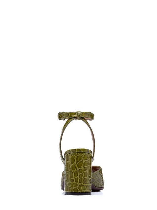 Sandals Marni Sandal in croc print calfskin Woman