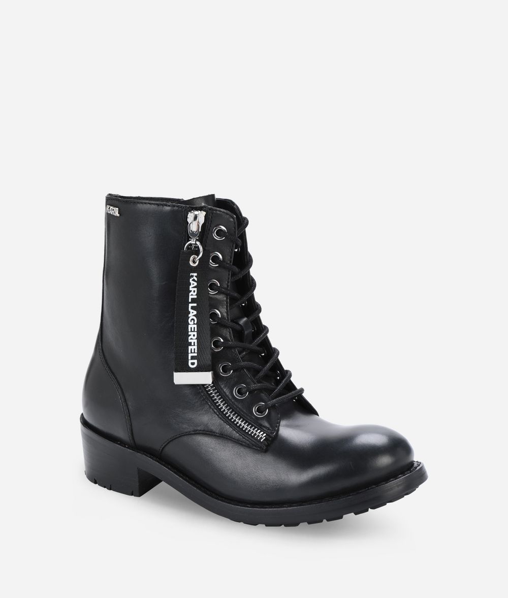 KARL LAGERFELD BIKER LEATHER BOOT Boots Woman f