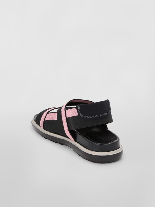 Fussbett Marni Fussbett in pink and black nylon ribbon Woman