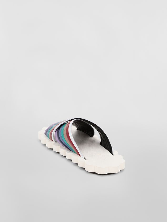 Moccasin Marni Rainbow criss-cross sandal in goatskin Woman