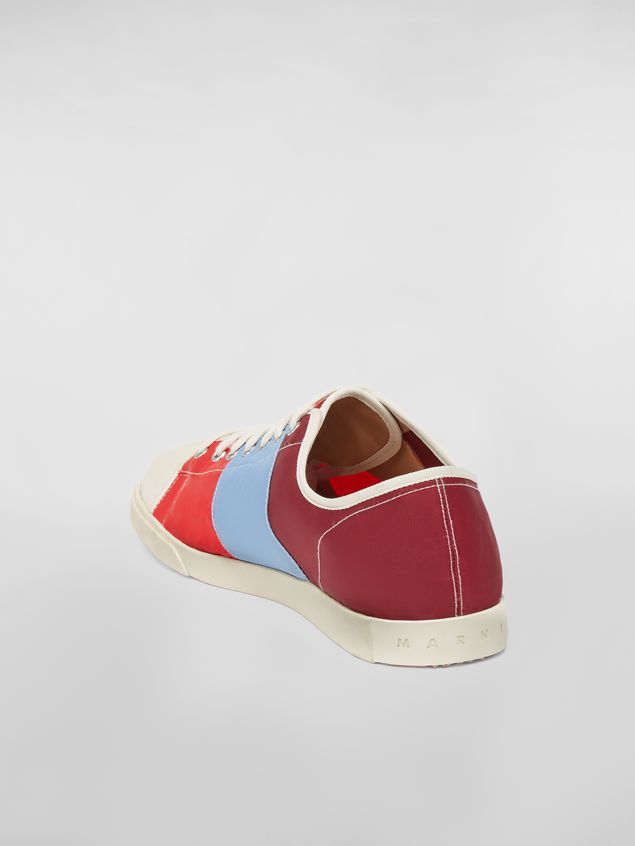 Sneakers Marni Sneaker in techno jersey burgundy pale blue and red Man