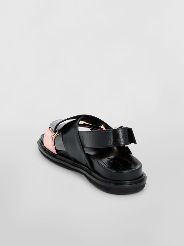 Fussbett Marni Fussbett in goatskin leather black and tan Woman