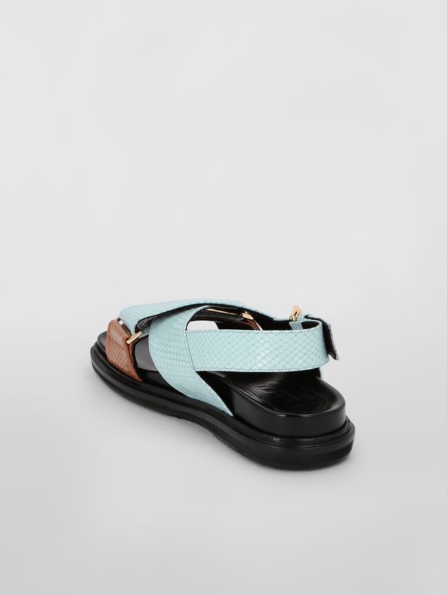 Fussbett Marni Fussbett in gray and brown python-print calfskin Woman