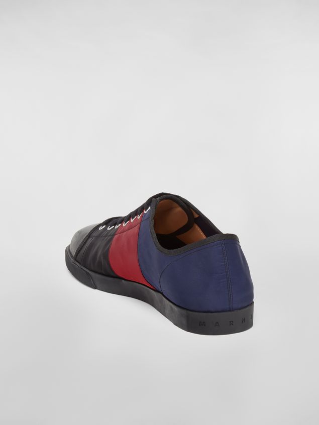 Sneakers Marni Sneaker in techno jersey blue burgundy and black Man