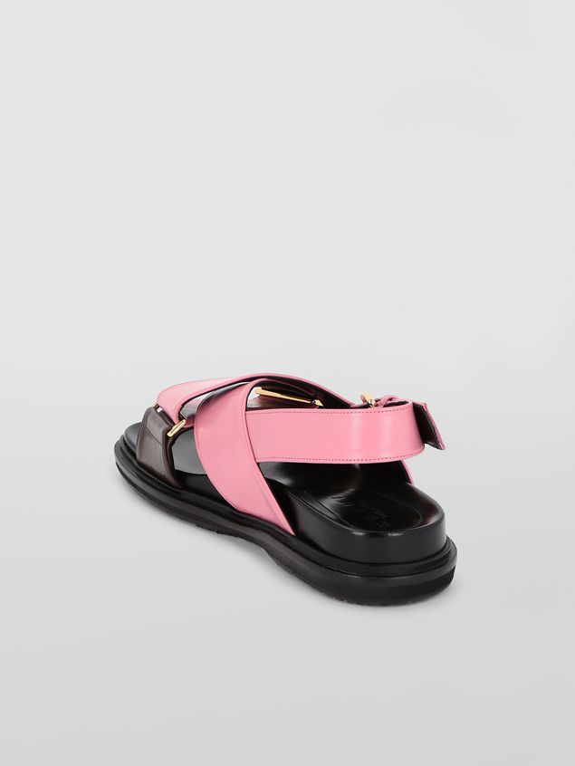 Fussbett Marni Fussbett in goatskin leather pink and brown Woman