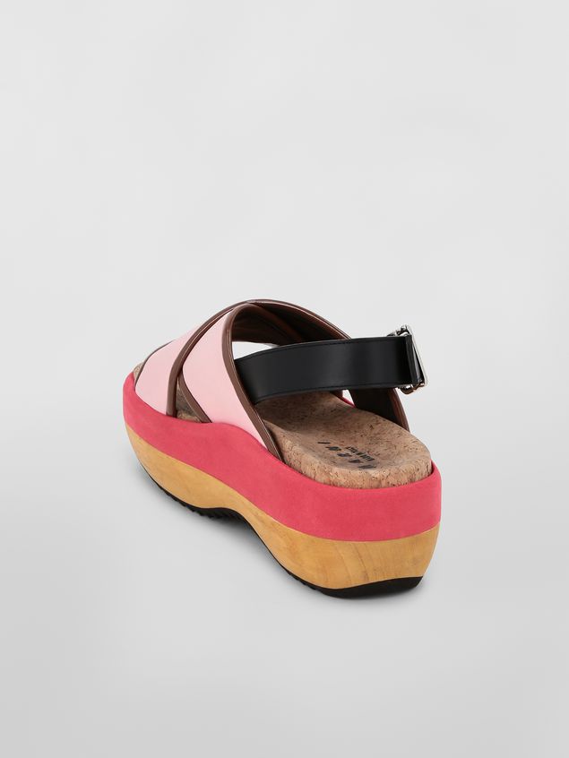 Wedges Marni Wedge in techno fabric pink Woman