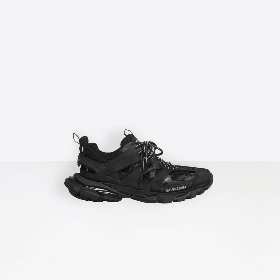 Balenciaga Track black and burgundy mesh sneakers Â£615 00