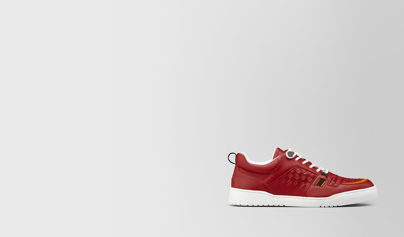 heeze sneaker in intrecciato calf leather landing