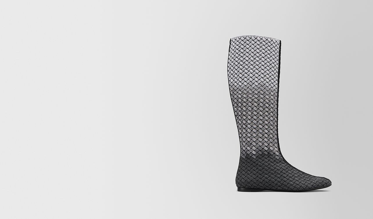 teodora boot in intrecciato knitted landing