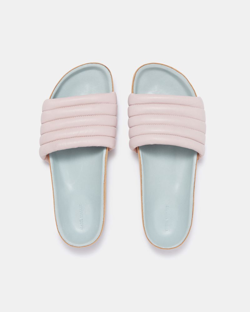 isabel marant hellea quilted leather slides