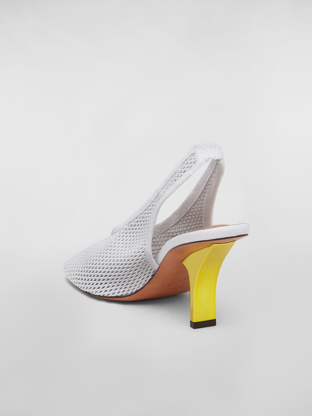 Sling Back Shoe Marni Sling-back in lambskin with contrast color heel Woman