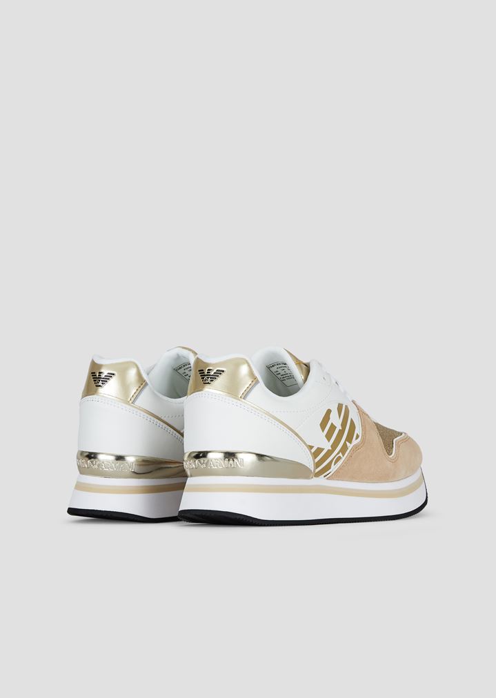 Sneakers with a wide sole and glitter embellishment Sneakers with a wide sole and glitter embellishment