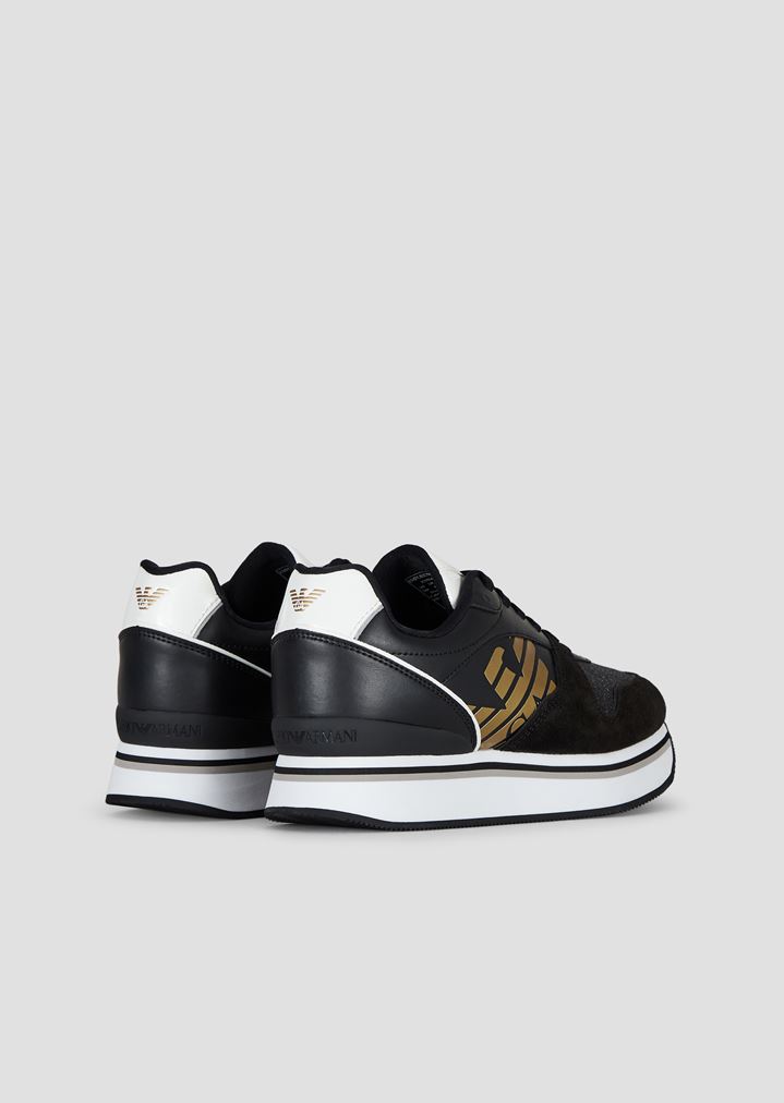 Sneakers with a wide sole and glitter embellishment Sneakers with a wide sole and glitter embellishment