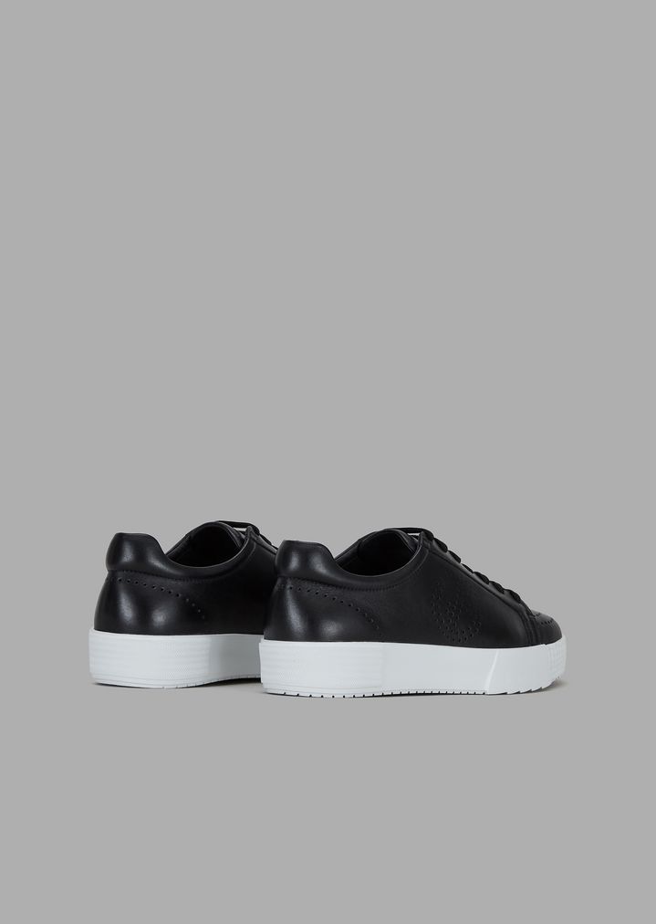 sneakers-in-leather-with-perforated-logo sneakers-in-leather-with-perforated-logo