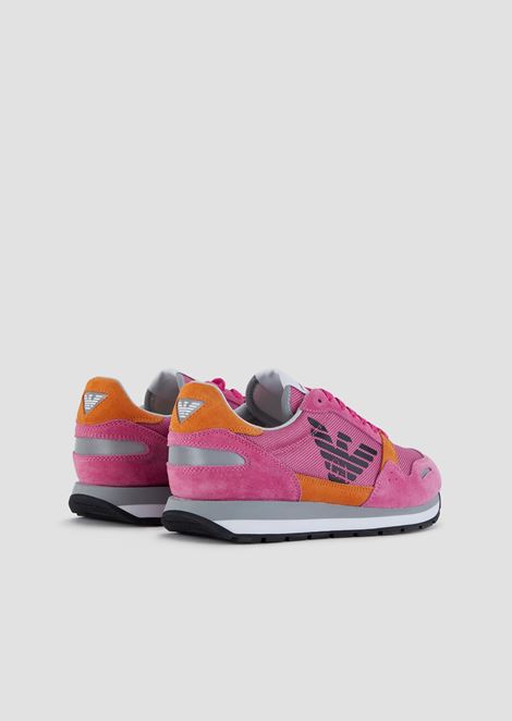 emporio armani mesh sneakers with contrasting details