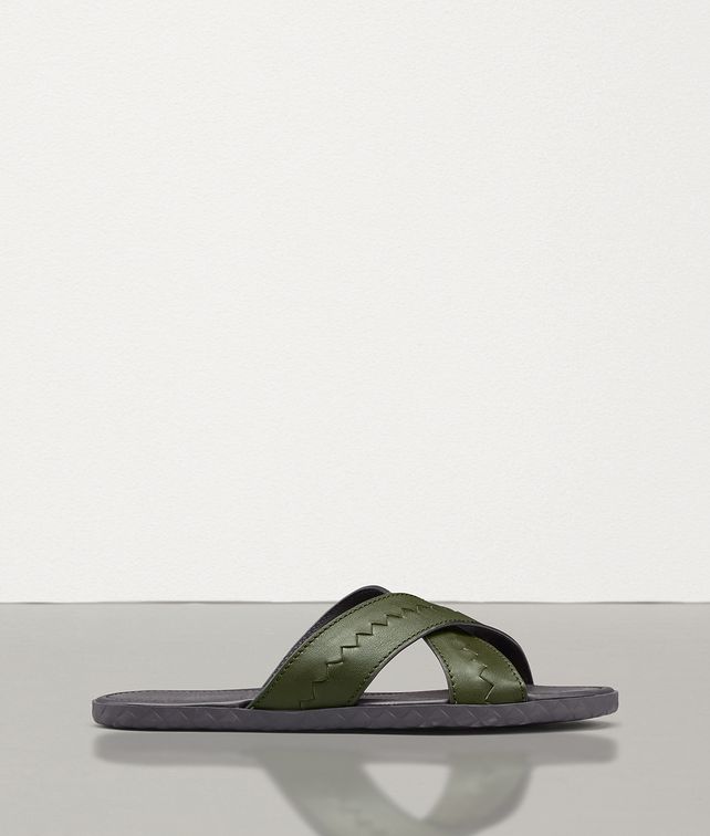 BOTTEGA VENETA PLAGE CRISS-CROSS SANDAL IN CALF LEATHER Sandals Man fp