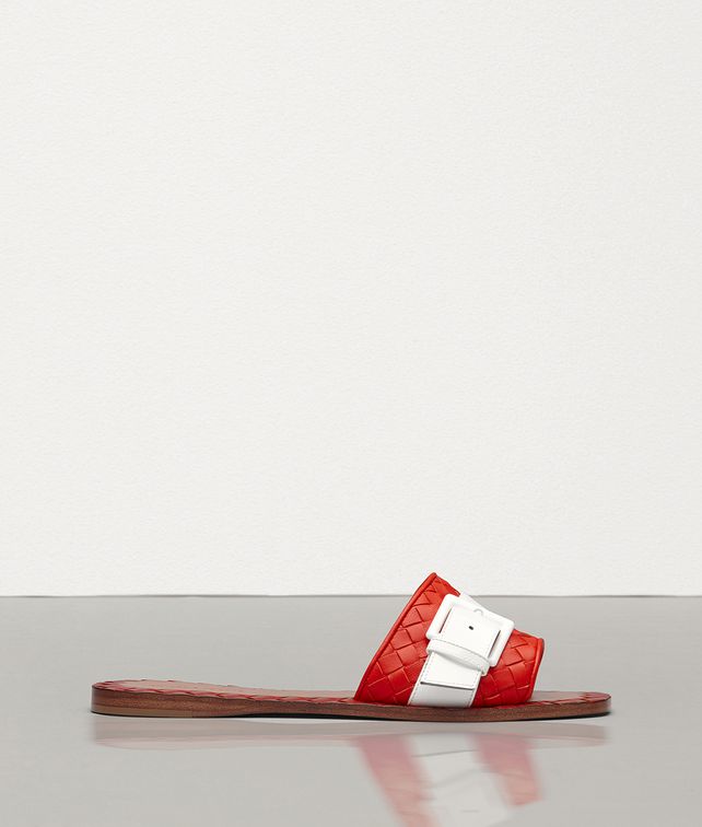 BOTTEGA VENETA RAVELLO SANDAL IN INTRECCIATO NAPPA AND PATENT LEATHER Sandals Woman fp