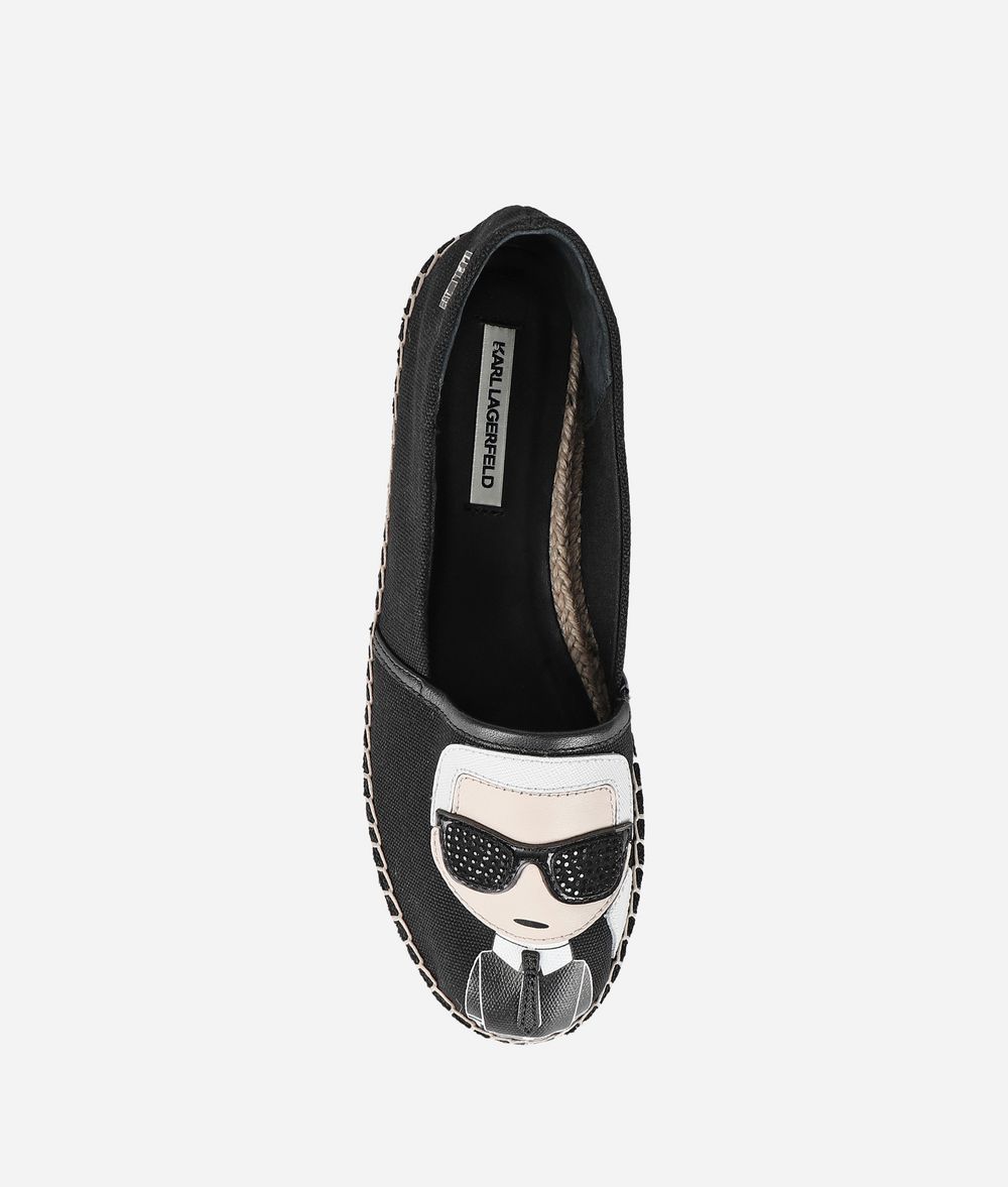 KARL LAGERFELD K/Ikonik Kamini Platform Espadrille Wedge Woman d