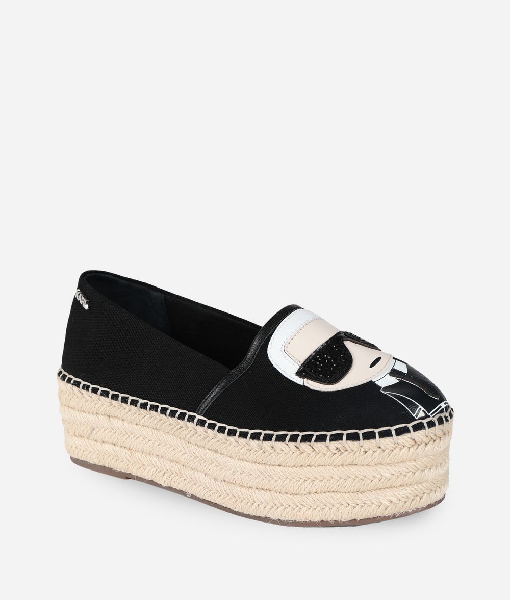 KARL LAGERFELD K/Ikonik Kamini Platform Espadrille Wedge Woman f