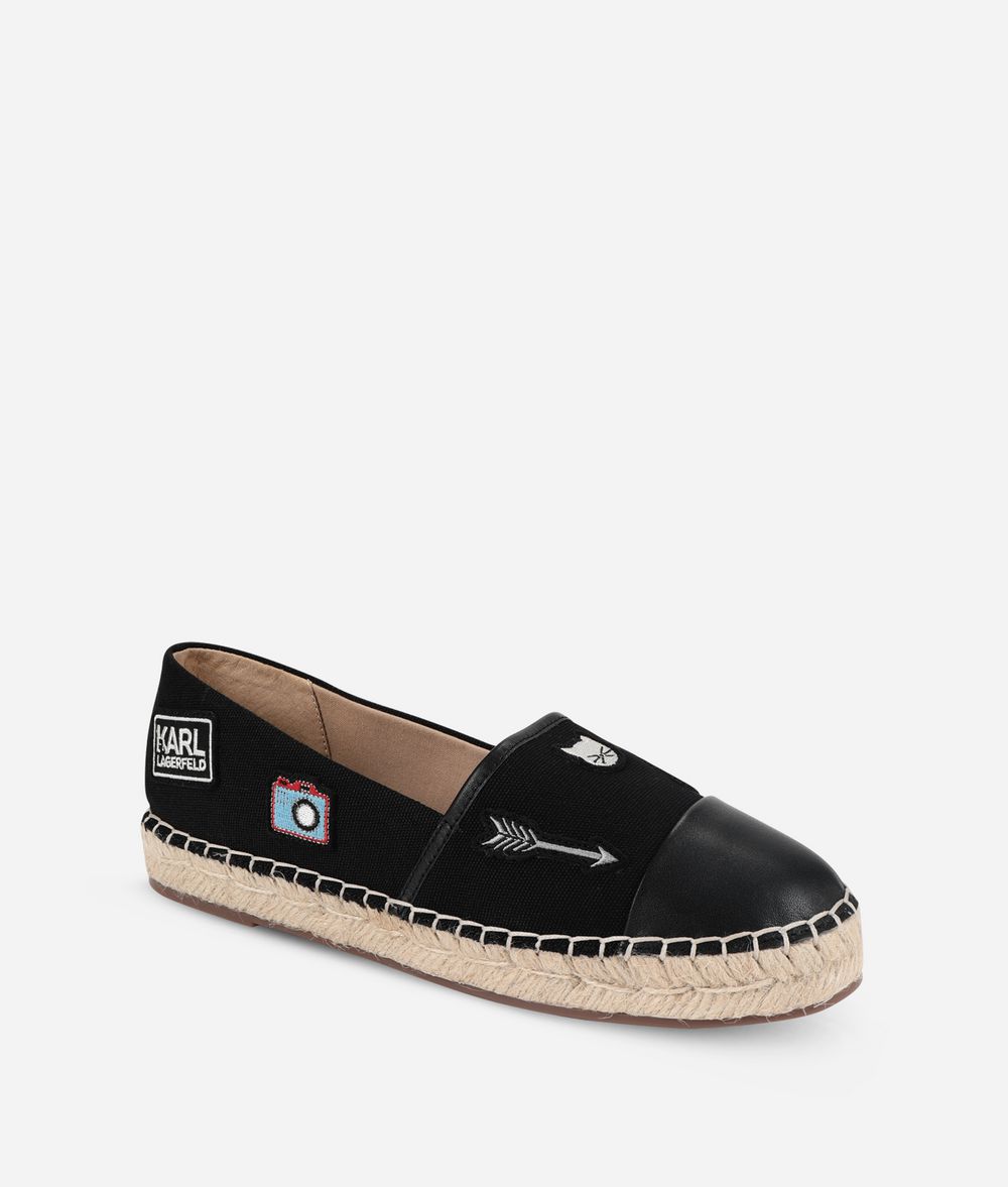 KARL LAGERFELD K/Pins Kamini Espadrilles Sandalen Damen f